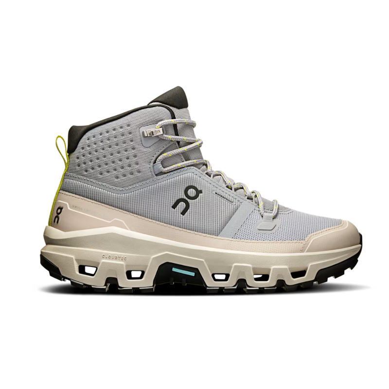 On Womens Cloudrock Mid Waterproof in Alloy / Ice