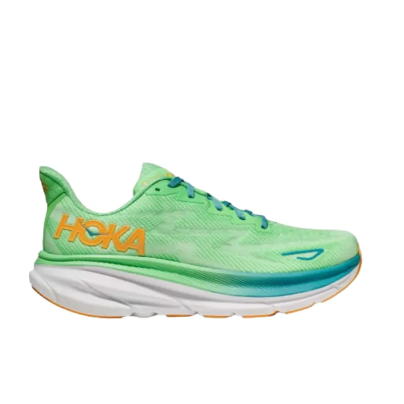 Hoka Mens Clifton 9 in Zest/Lime