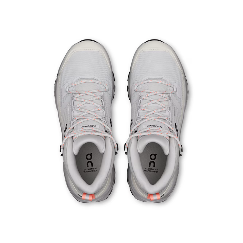 On Womens Cloudrock Mid Waterproof in Glacier / Alloy-1
