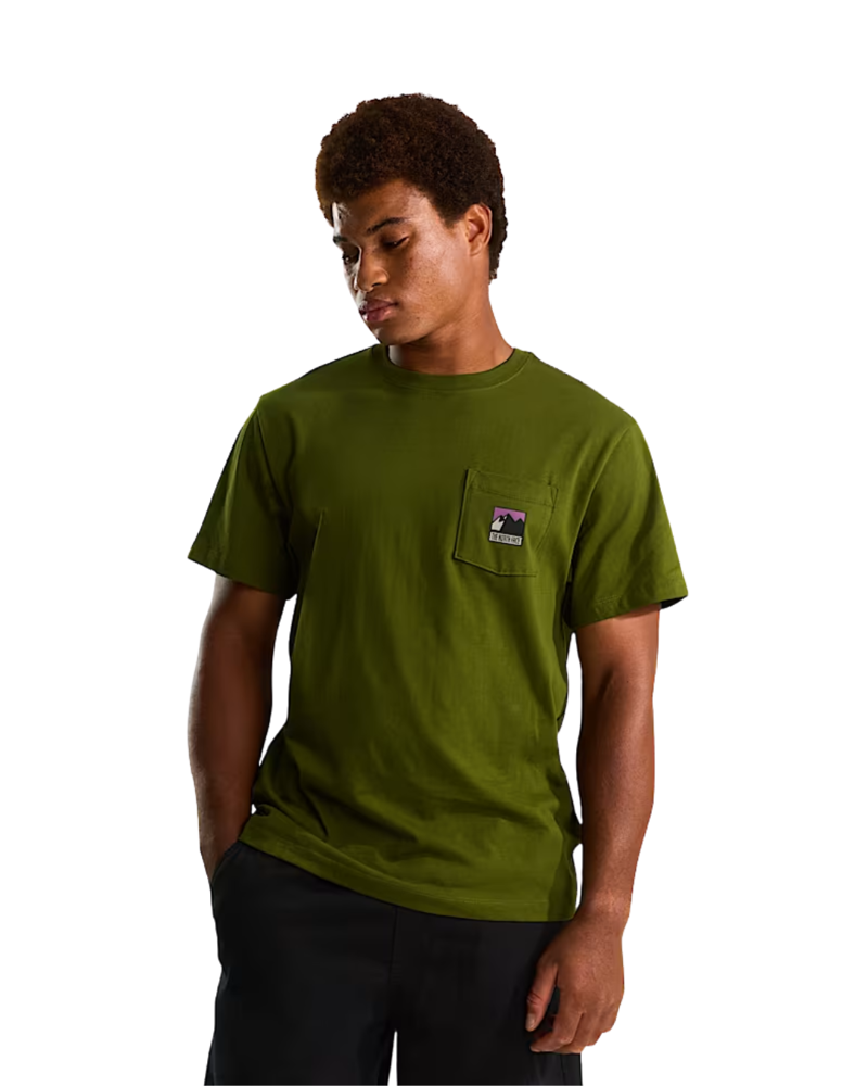 The North Face Mens Mountain Logo Relaxed S/S Tee in Woodland Green