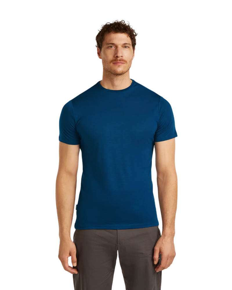Icebreaker Mens Merino Blend 125 Cool-Lite Sphere S/S Tee Beta in Atlantis