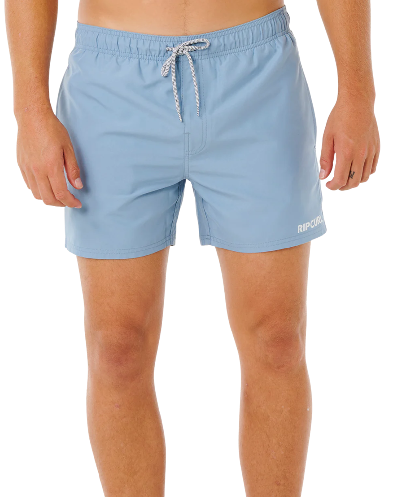 Rip Curl Mens Streamline Offset Volley Shorts in Faded Denim