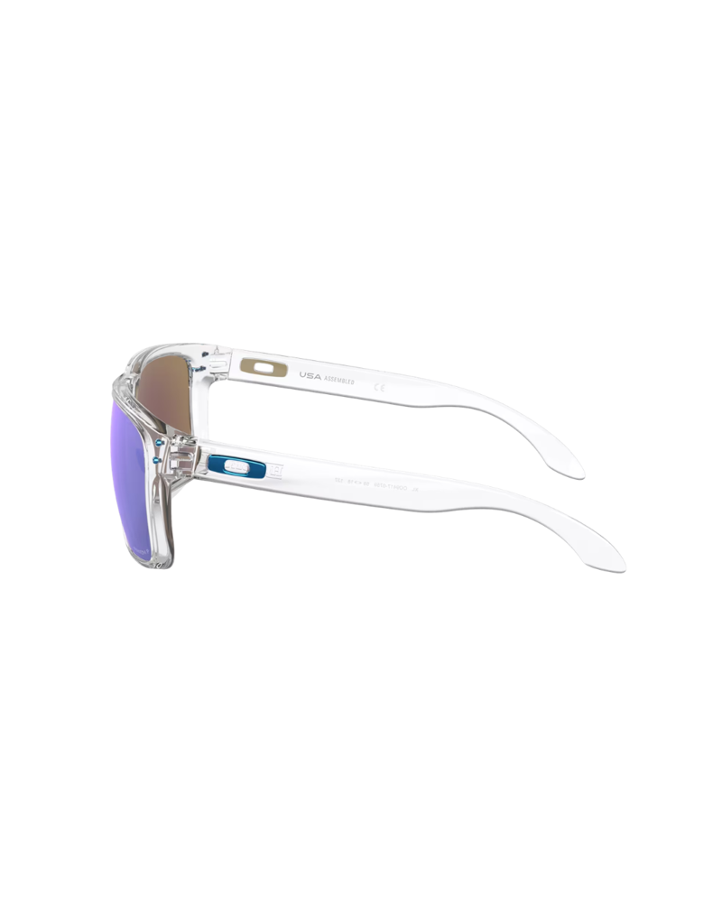 Oakley Holbrook XL in Polished Clear with Prizm Sapphire Iridium Polarized-1