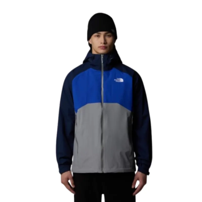 The North Face Mens Stratos Jacket in Monument Grey / TNF Blue / Summit Navy