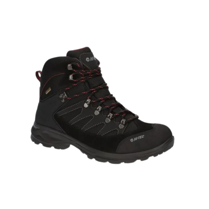 Hi-Tec Mens Clamber WP in Charcoal / Red