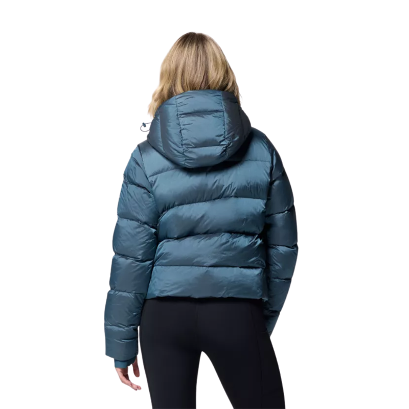 Columbia Womens Amaze Puff Hooded Jacket in Everblue High Shine-1