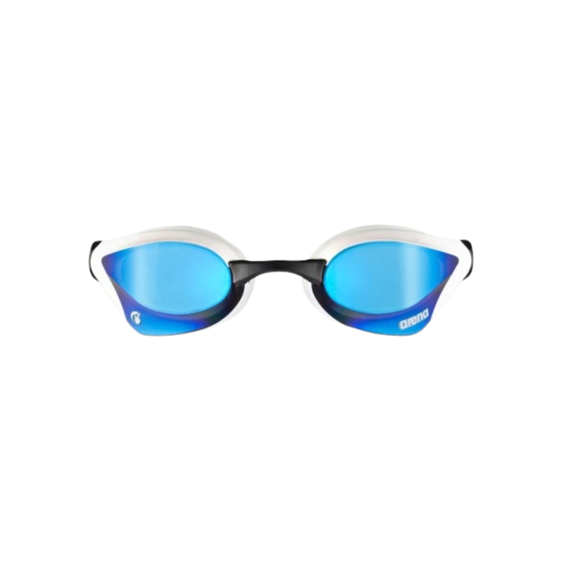 Arena Cobra Core Swipe Mirror in Silver with Blue Lens-1