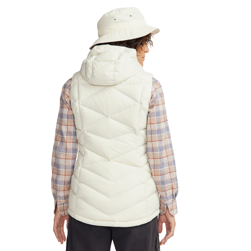 Kathmandu Womens Winterburn Hooded Down Vest in Natural-1