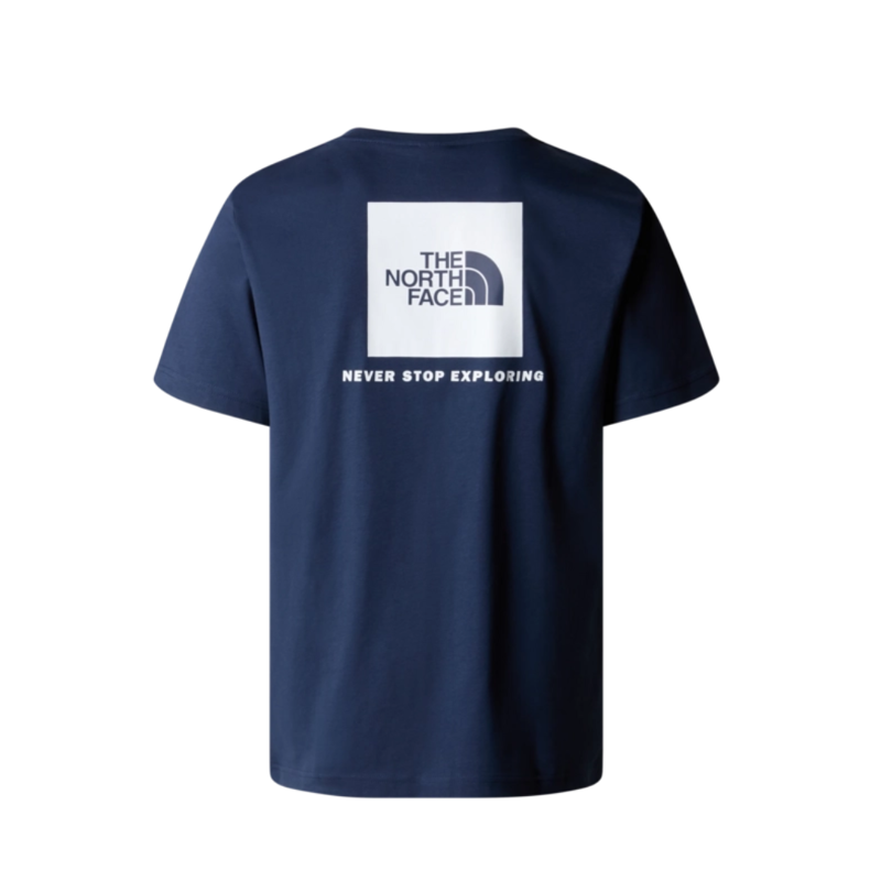The North Face Mens SS Box NSE Tee in Summit Navy / TNF White-1