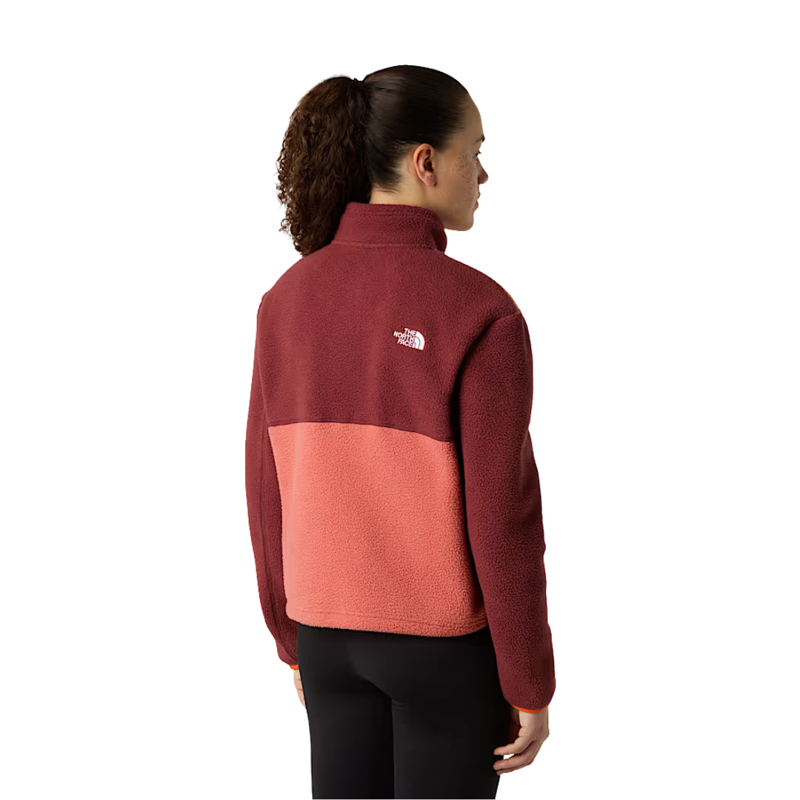 The North Face Womens Yumiori 1/4 Zip in Mars Dust / Sumac / Solar Flare-1