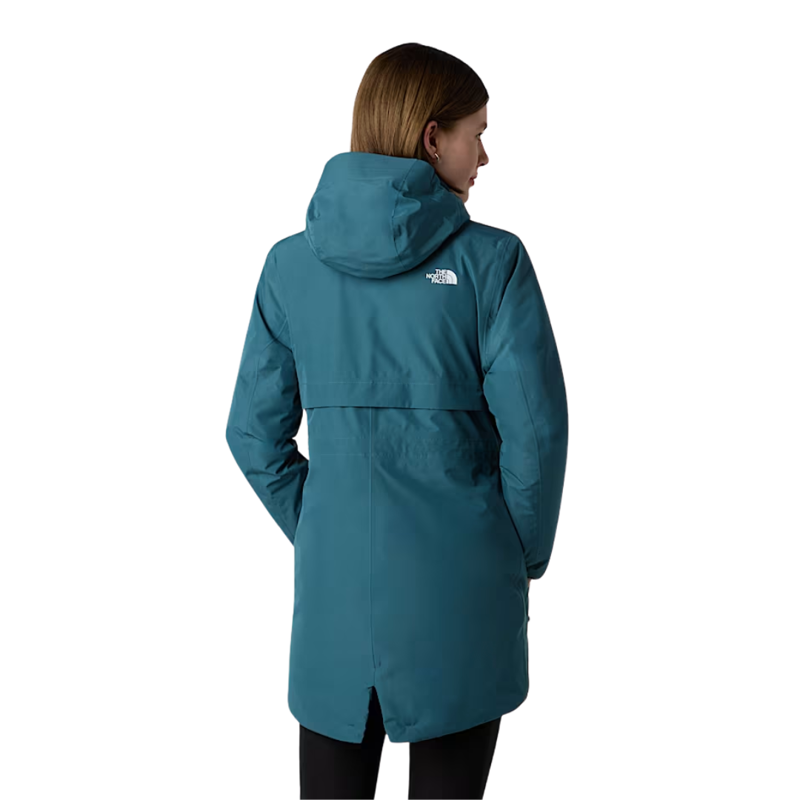 The North Face Womens Hikesteller Insulated Parka in Space / Deep Cypress-1