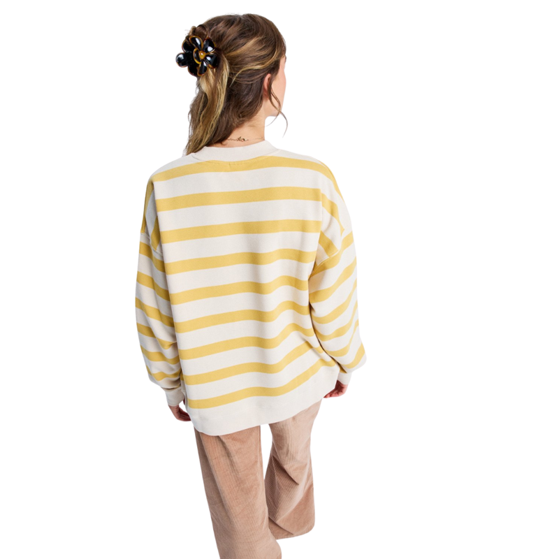 Roxy Womens Strictly Stripes Oversized in Ochre Strictly Stripe-1