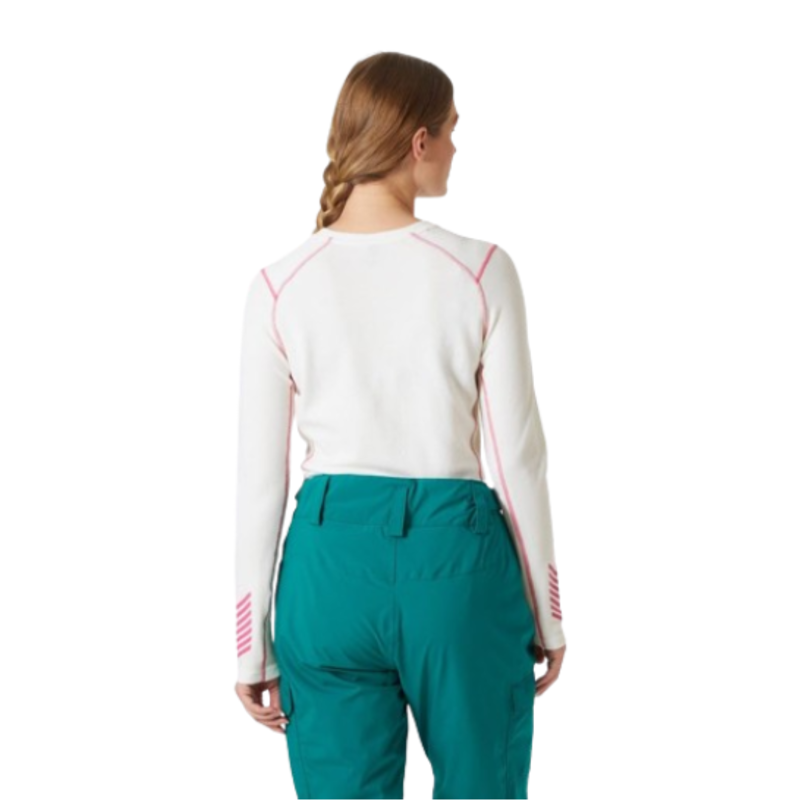 Helly Hansen Womens Lifa Merino Midweight Graphic Crew Base Layer in Off White JPB Aop-1