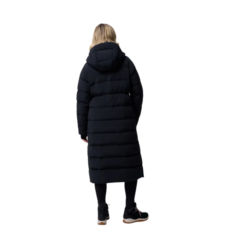 Columbia Womens Amaze Puff Long Hooded Jacket in Black-1