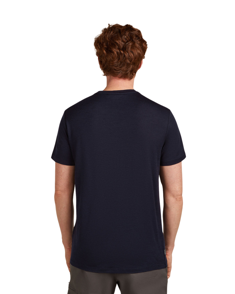 Icebreaker Mens 150 Tech Lite S/S Tee in Mountain Pulse Midnight Navy-1