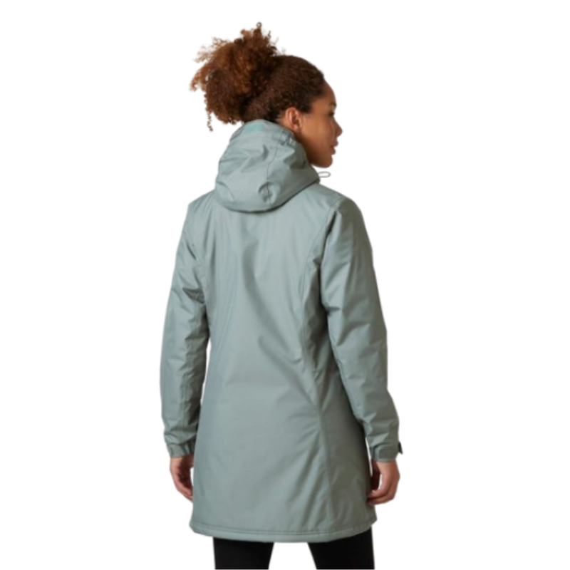 Helly Hansen Womens Long Belfast Winter Jacket in Grey Cactus-1