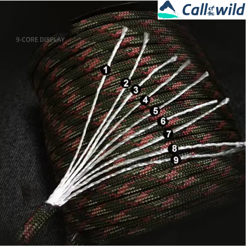 Eastpoint 9 Core 4mm Paracord in Black Price Per Metre-1