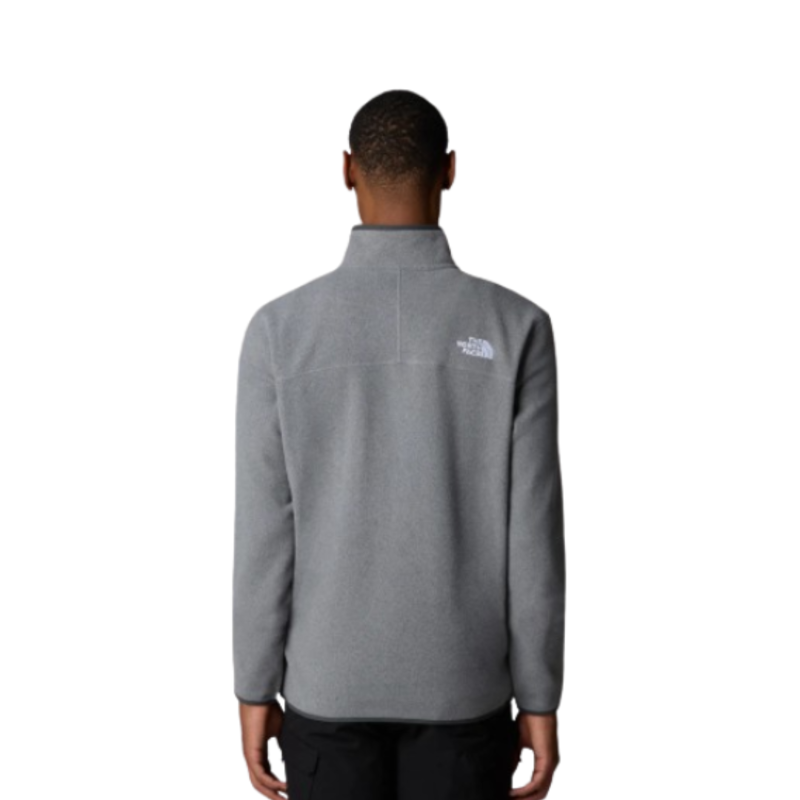 The North Face Mens 100 Glacier 1/4 Zip in TNF Medium Grey Heather-1