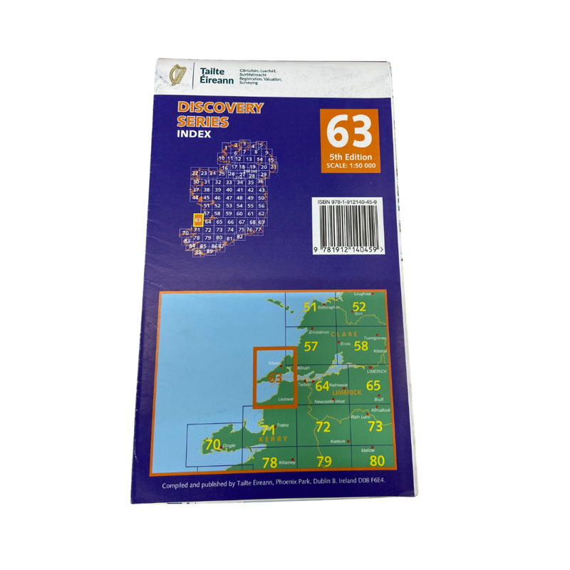 OSI Discovery Series Sheet 63 Clare Kerry 5th Edition 2024-1
