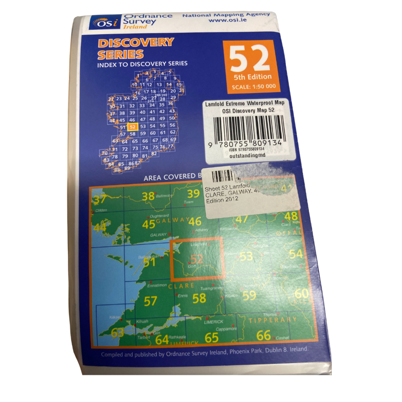 OSI Discovery Series Sheet 52 Lamfold Clare Galway. 5th Edition 2018-1