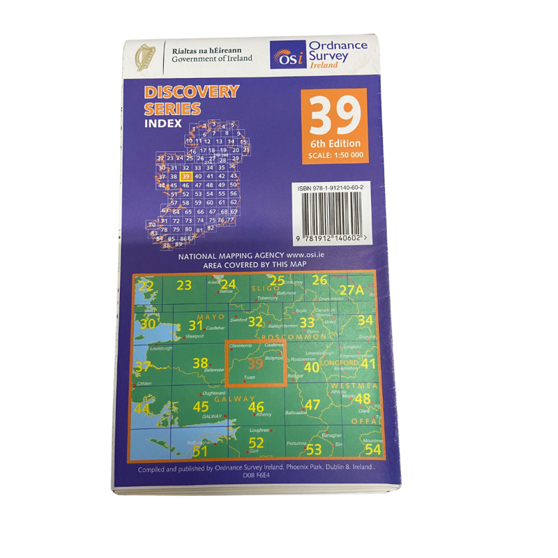 OSI Discovery Series Sheet 39 Galway Mayo Roscommon 6th Edition 2022-1