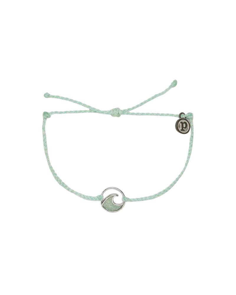 Pura Vida Opaque Resin Wave Silver Bracelet in Winter Fresh
