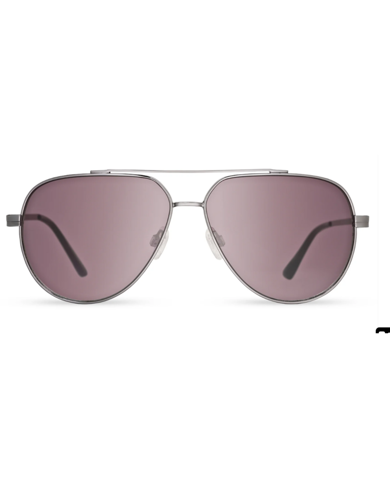 Bloc Jersey Sunglasses in Metal with Blue Mirror Lens-1