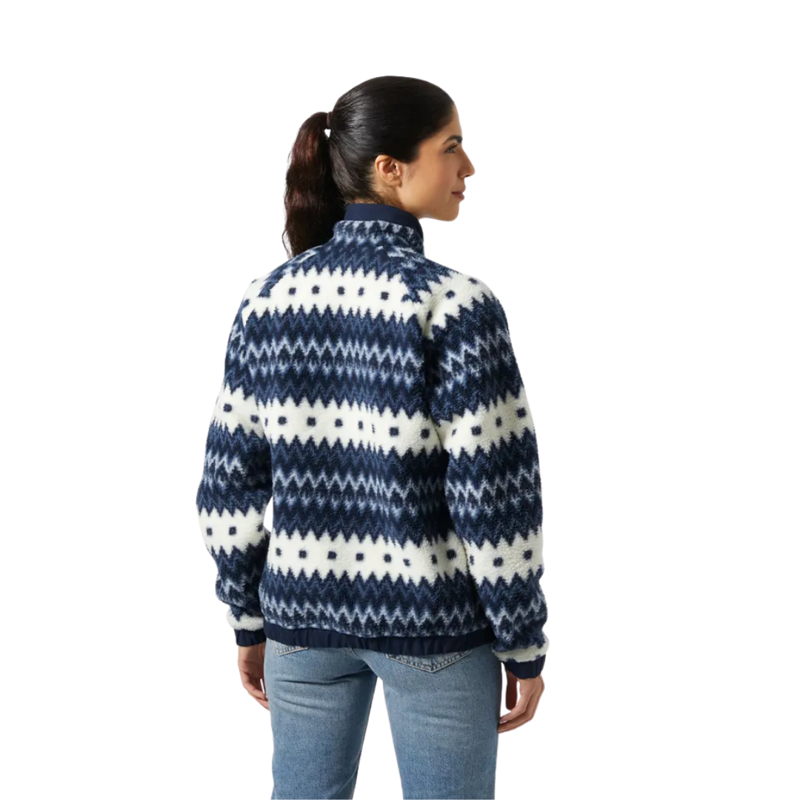 Helly Hansen Womens Imperial Printed Pile Snap in Navy Nordic AOP-1