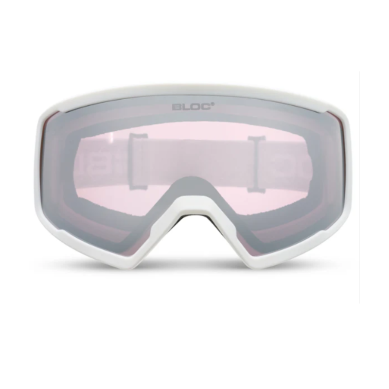 Bloc Sirus in Matt White with Light Purple Mirror Silver Cat 2 Lens-1