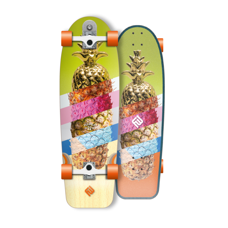 Flying Wheels Surfskate Pileapple in Multi 32 Inch-1