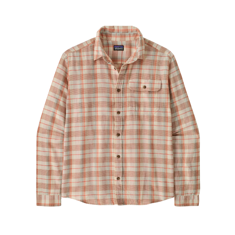 Patagonia Mens L/S LW Fjord Flannel Shirt in Handmade / Natural