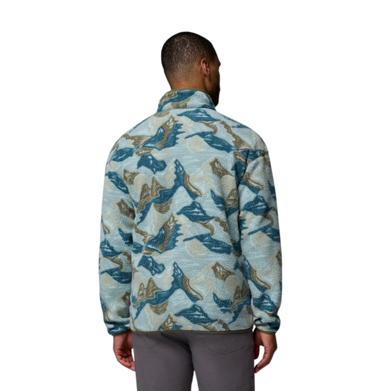 Columbia Mens Helvetia II Printed Half Snap Fleece in Safari Sunscapes-1