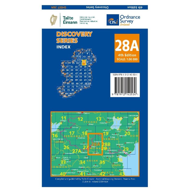 OSI Discovery Series Sheet 28A Cavan Fermanagh Monaghan Tyrone 4th Edition 2023-1
