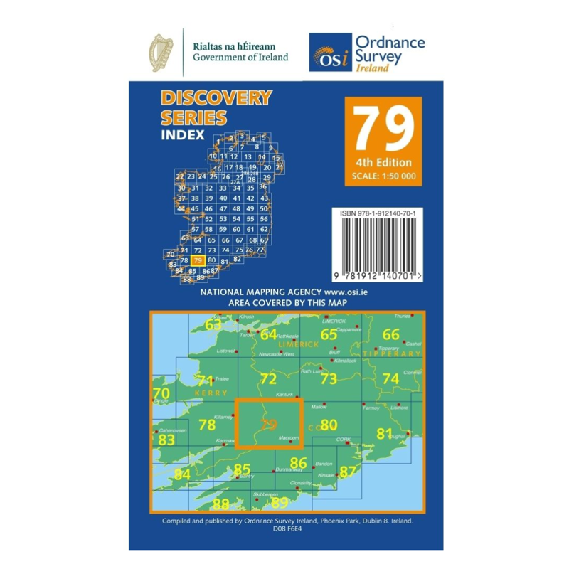 OSI Discovery Series Sheet 79 Cork Kerry 4th Edition 2016-1