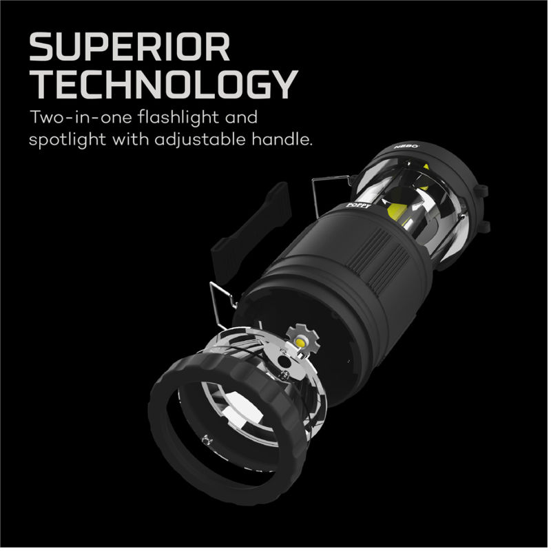 Nebo Poppy Lantern in Black-1