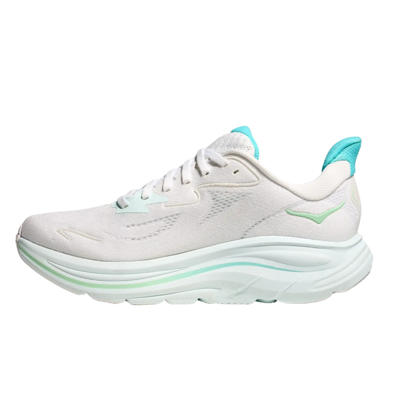 Hoka Womens Clifton 10 in White / Cielo Blue-1