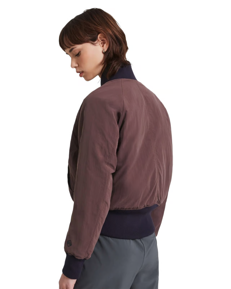 Kathmandu Womens Two-Ways Reversible Bomber Jacket in Mustard / Mauve-1