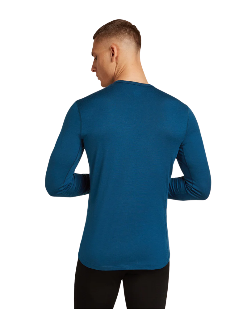 Icebreaker Mens Merino 200 Oasis L/S Crewe in Atlantis-1