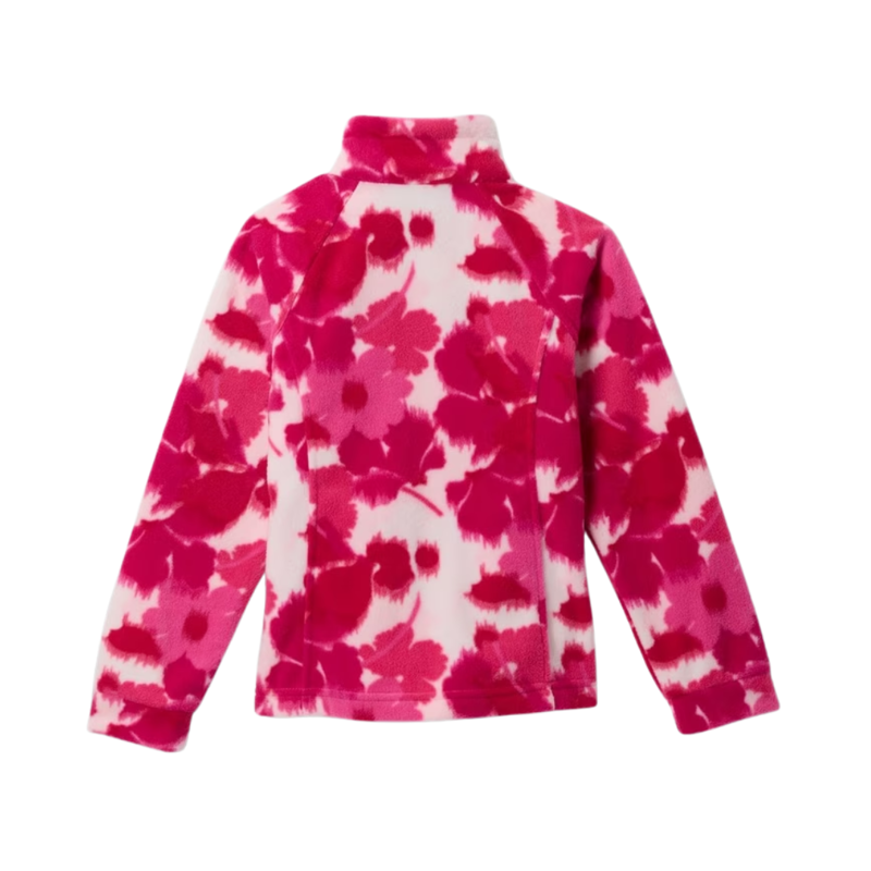 Columbia Kids Benton Springs II Printed Fleece in Pink Ice Ikatbloom-1