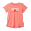 Columbia Kids Tech Trail Utility S/S Graphic Crew in Hot Coral / Floral Groove