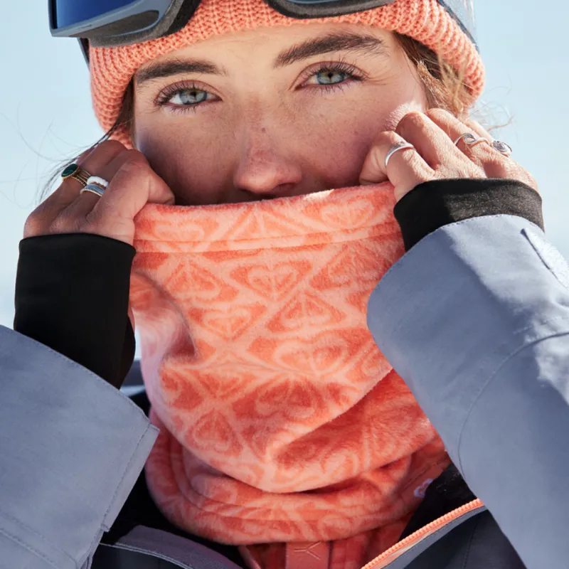 Roxy Womens Sayna Collar in Peach Pink Roxygram Tonal-1