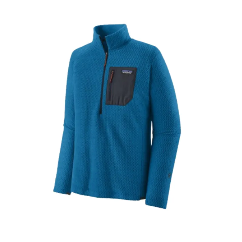 Patagonia Mens R1 Air Zip Neck in Endless Blue