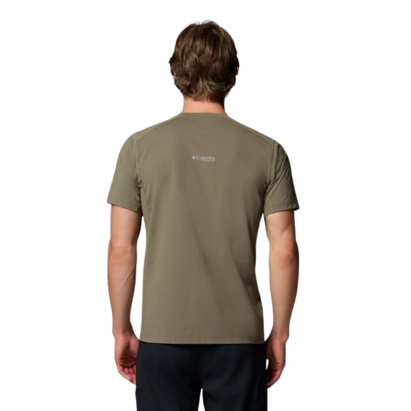 Columbia Mens Diamond Peak Pro Short Sleeve in Stone Green-1