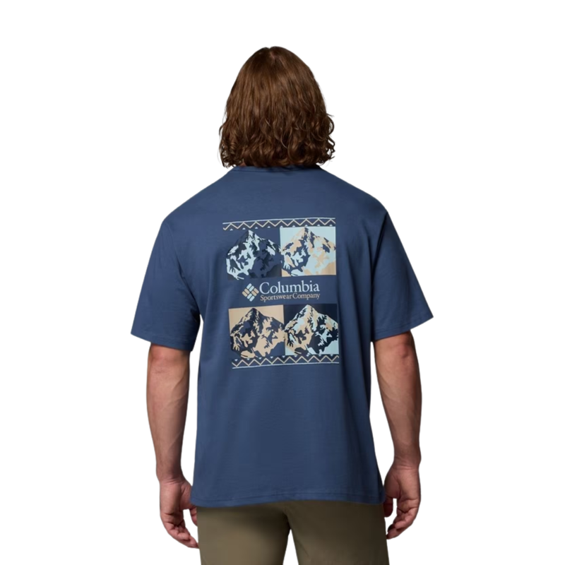 Columbia Mens CSC Heavyweight Iconic Tee in Dark Mountain / Col Navy-1