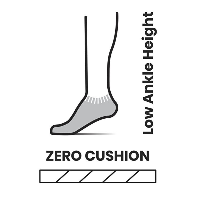 Smartwool Womens Run Zero Cushion Low Ankle Socks in Black-1