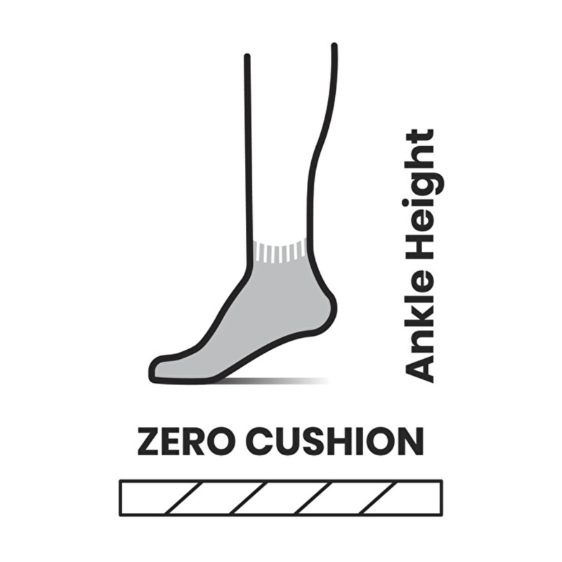 Smartwool Womens Run Zero Cushion Ankle Socks in Black-1