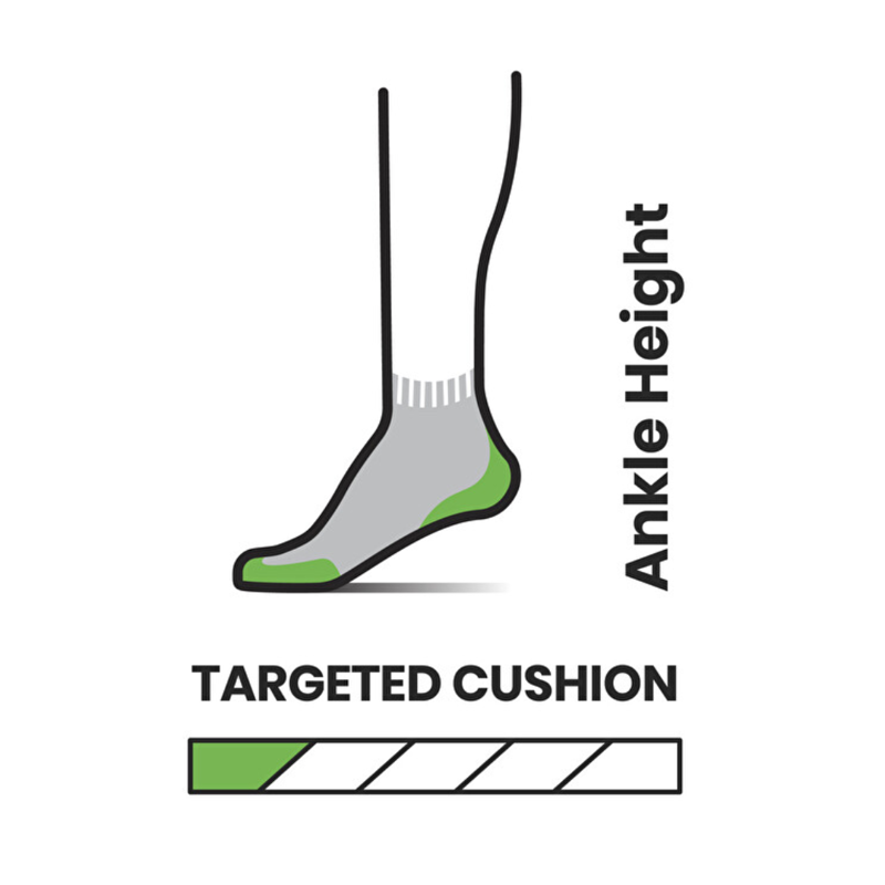Smartwool Womens Hike Targeted Cushion Ankle Socks in Charcoal-1