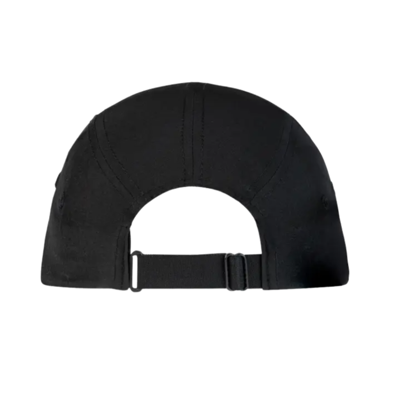 Buff 5 Panel Go Cap in Solid Black-1