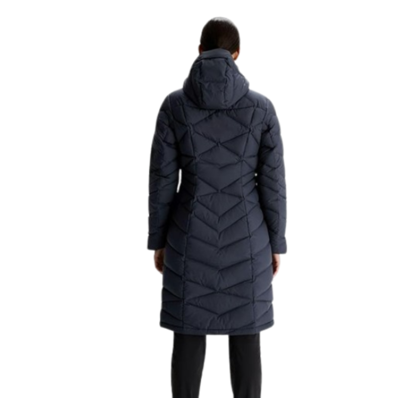 Kathmandu Womens Winterburn Longline Down Coat V2 in Pure Navy-1