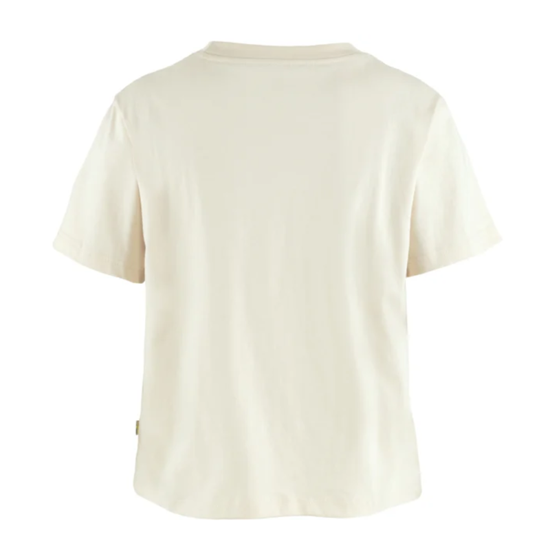 Fjallraven Womens Fjallblomster Logo T-shirt in Chalk White-1
